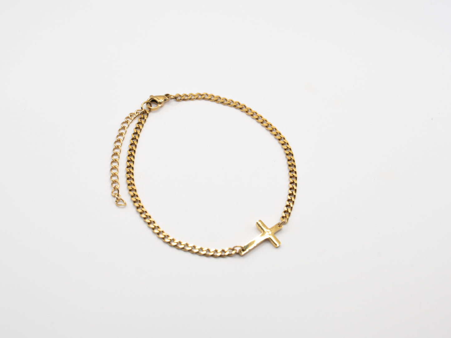 Minimalist Stainless Steel Cross Bracelet
