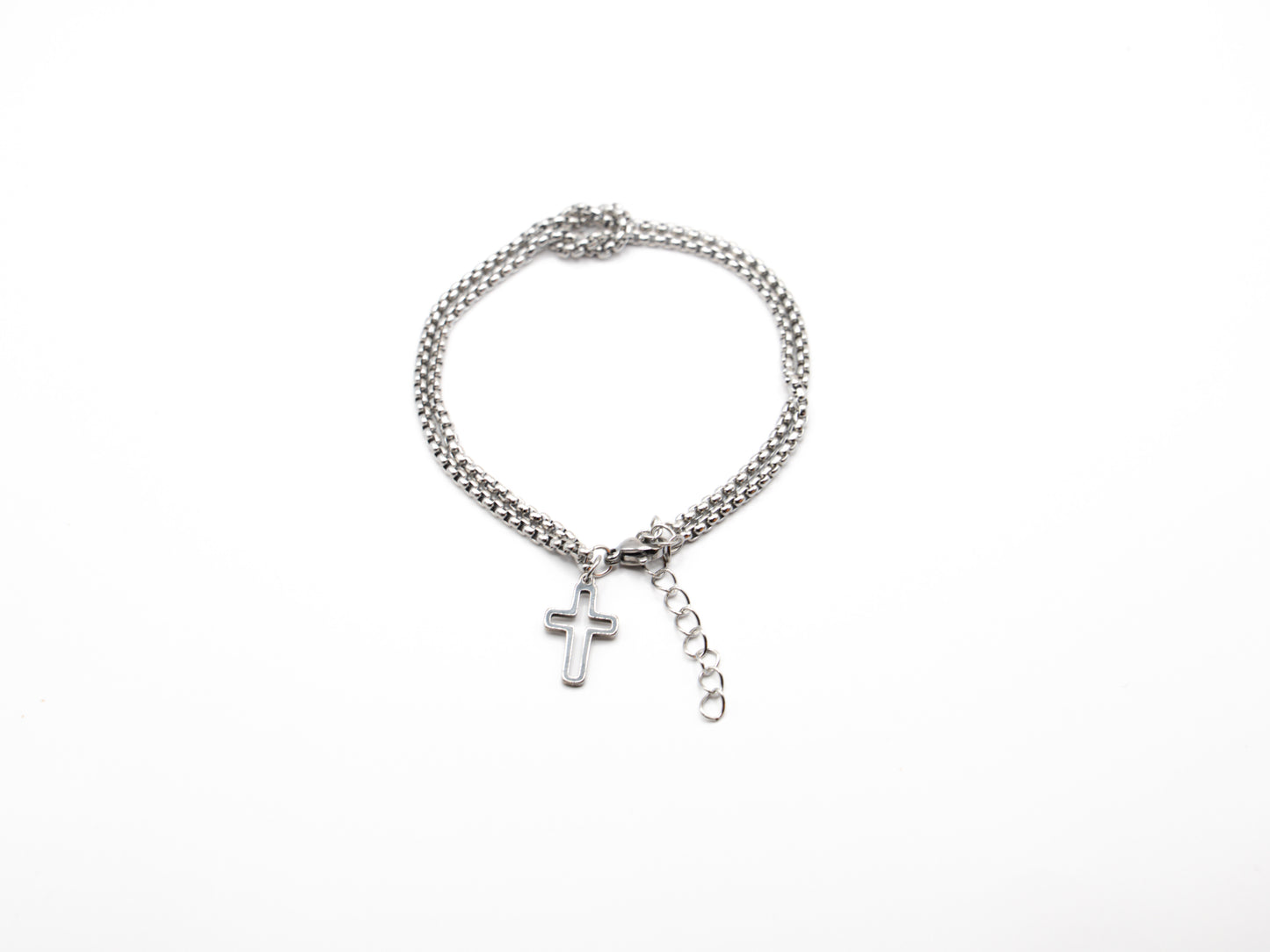 Stainless Steel Cross Knot Bracelet