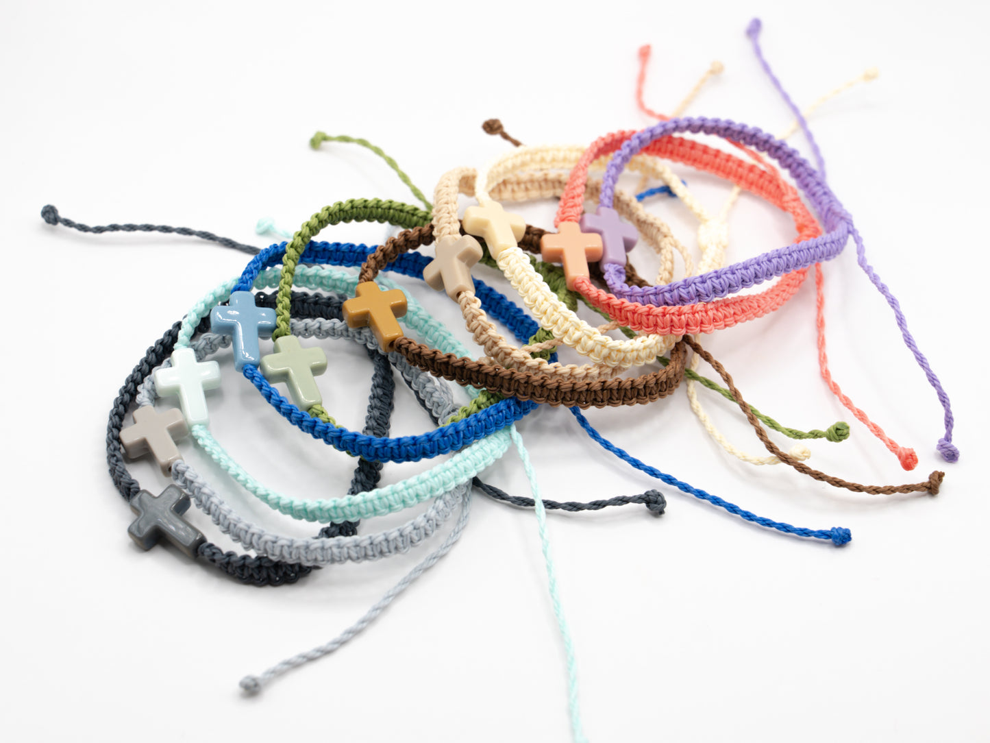 Adjustable Faith Cross Bracelet — Foundation Collection — Choose Your Color
