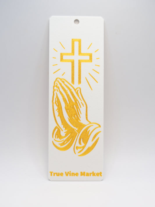 Praying Hands Cross Bible Bookmark