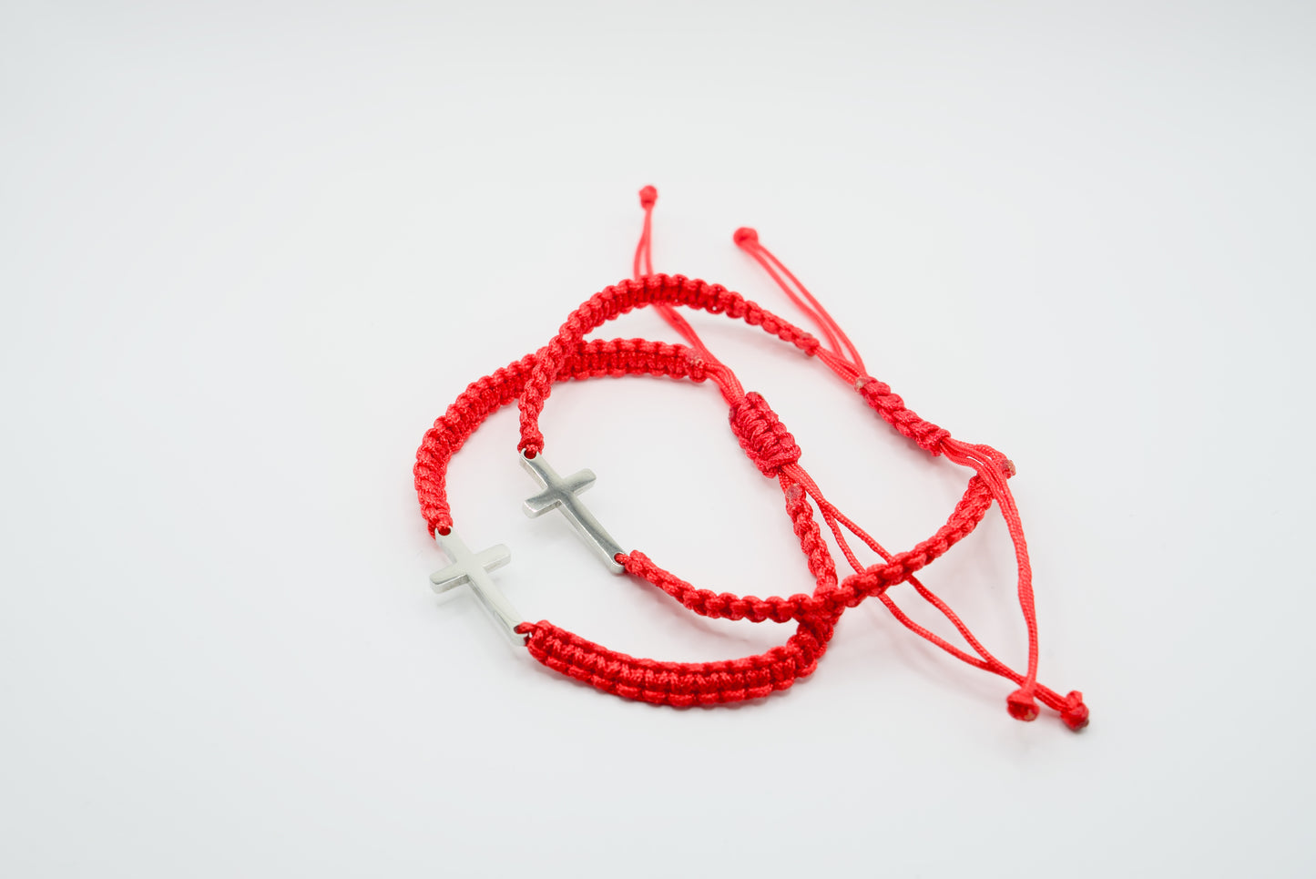 Adjustable Cross Bracelets – 2 Pack (Keep One, Give One) – Stainless Steel Cross