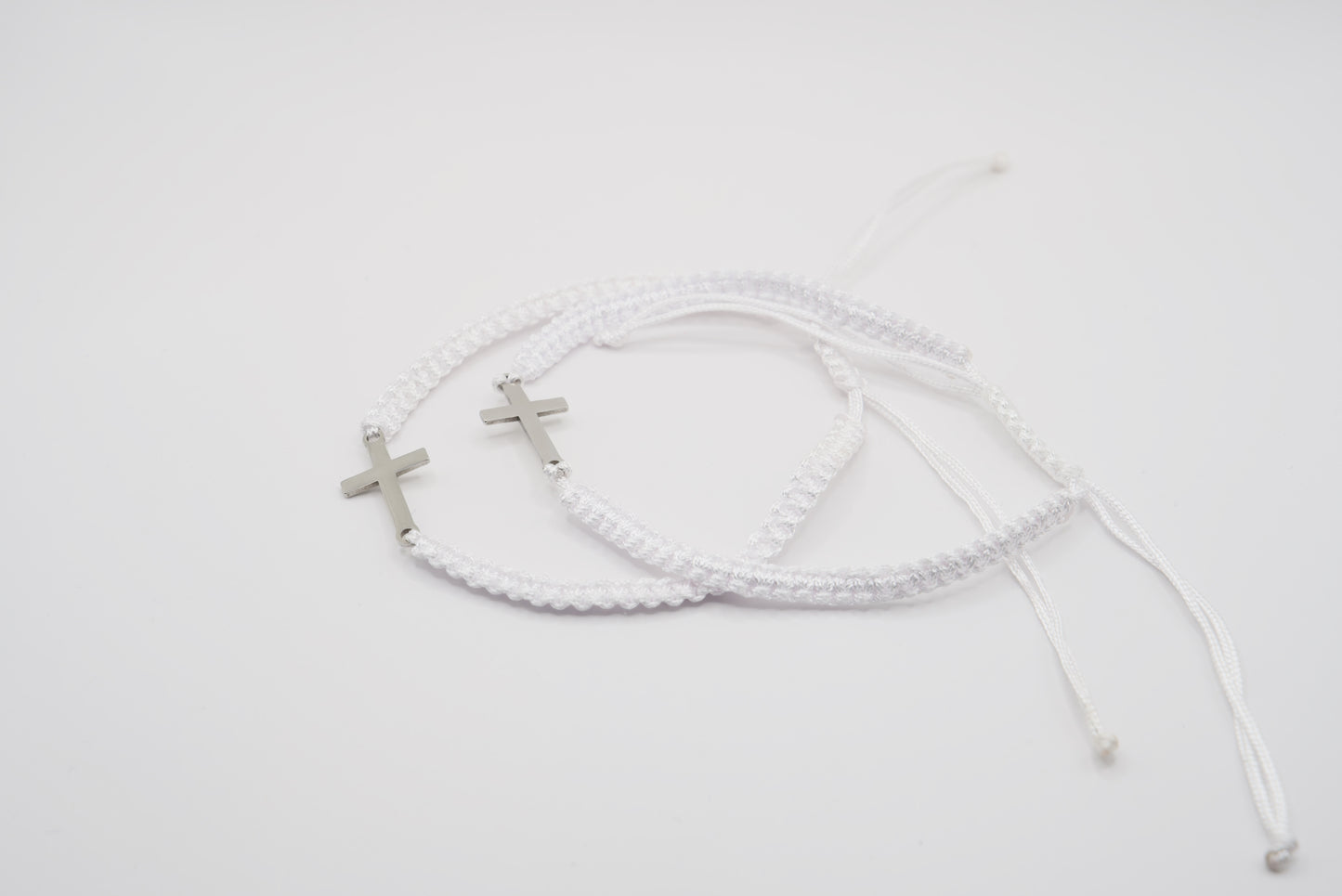Adjustable Cross Bracelets – 2 Pack (Keep One, Give One) – Stainless Steel Cross