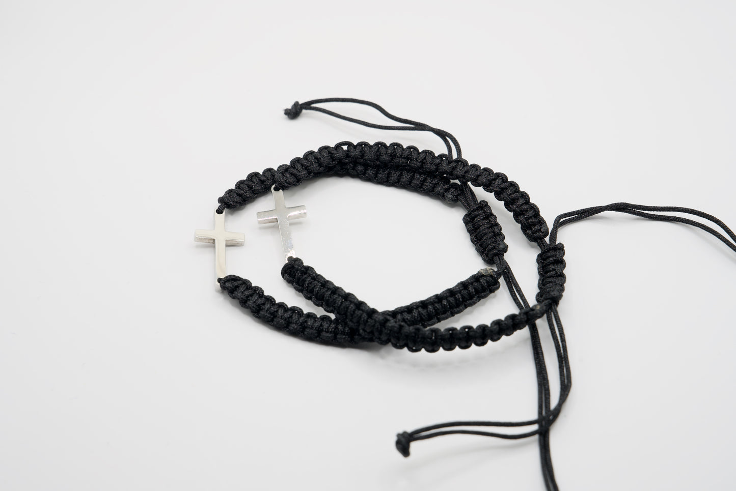 Adjustable Cross Bracelets – 2 Pack (Keep One, Give One) – Stainless Steel Cross