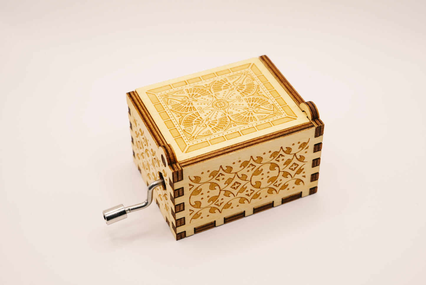 Jesus Loves Me Wooden Music Box – Hand Crank Christian Music Box