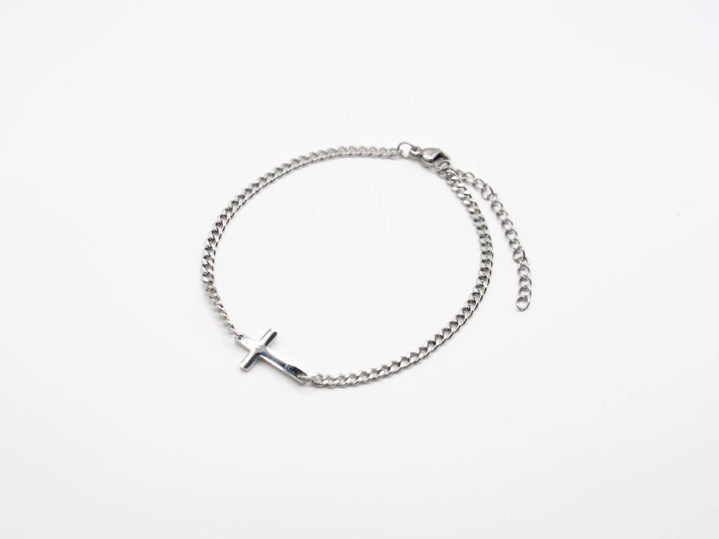 Minimalist Stainless Steel Cross Bracelet