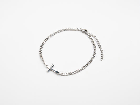 Minimalist Stainless Steel Cross Bracelet