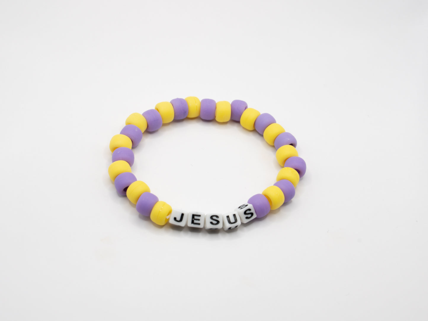Jesus Name Pony Bead Bracelet