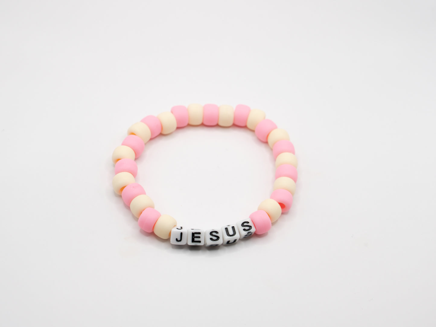 Jesus Name Pony Bead Bracelet